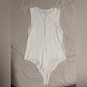 White AE Sleeveless Bodysuit